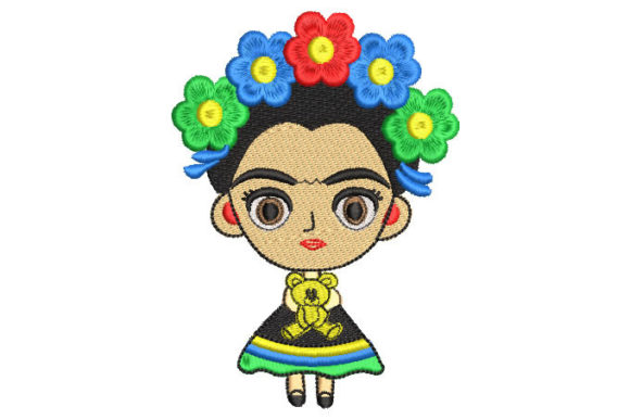 Child Doll Embroidery Design Review for Small Business Merch