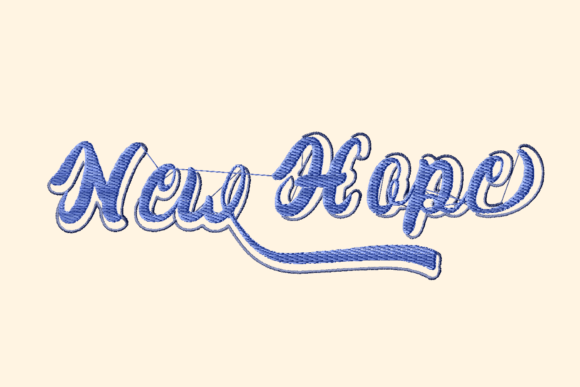 New Hope Blue Shadowed Lettering Review