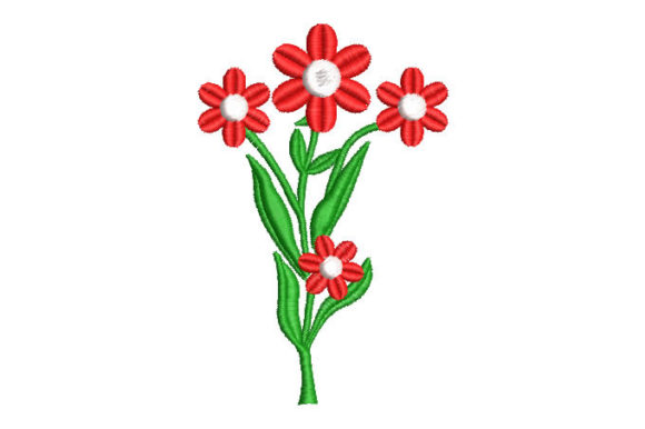 Review: Plant with Red Flowers Embroidery Design