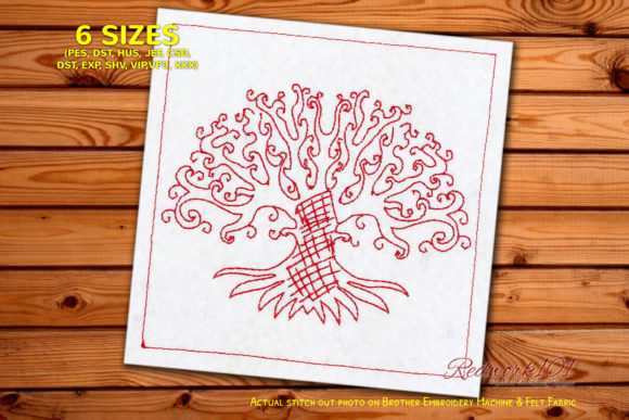 Reviewing Artistic Tree of Life Redwork for Apparel